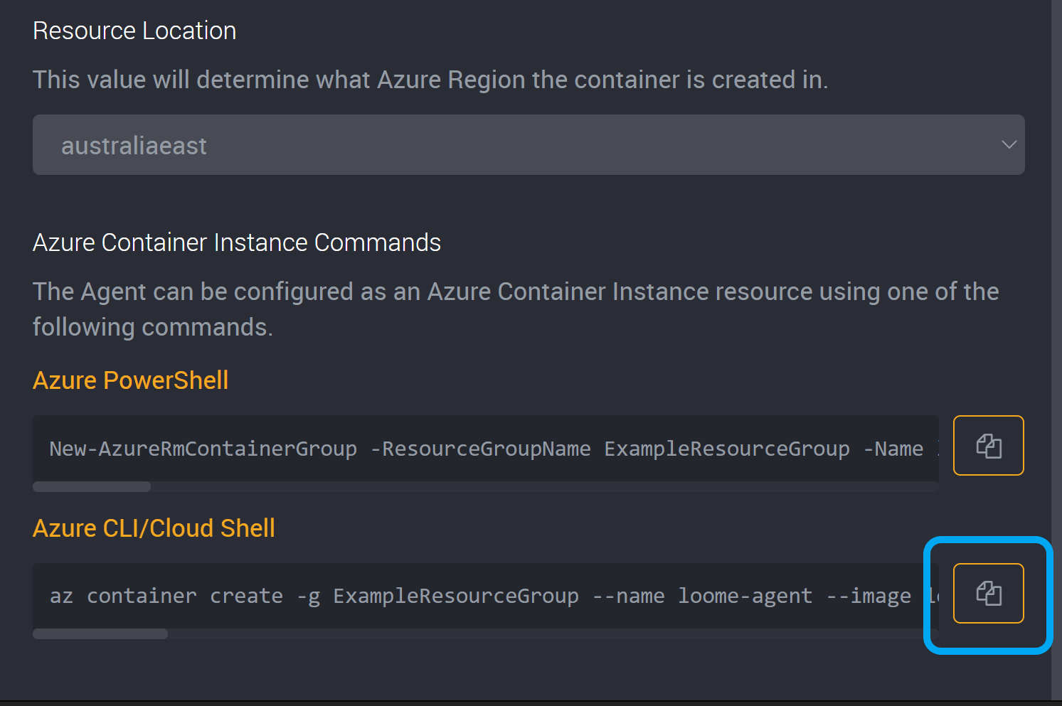 Azure CLI/Cloud Shell command