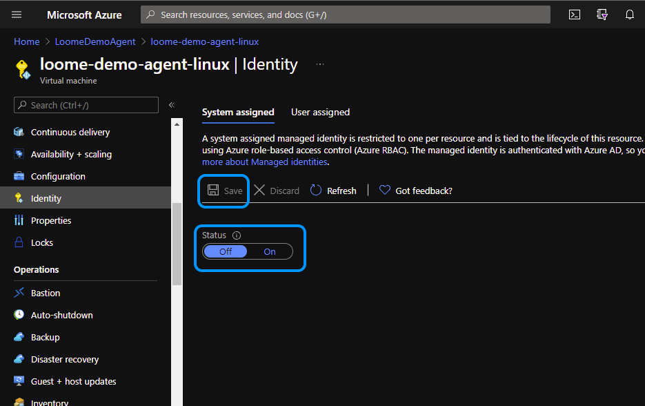 Azure Portal Agent Identity