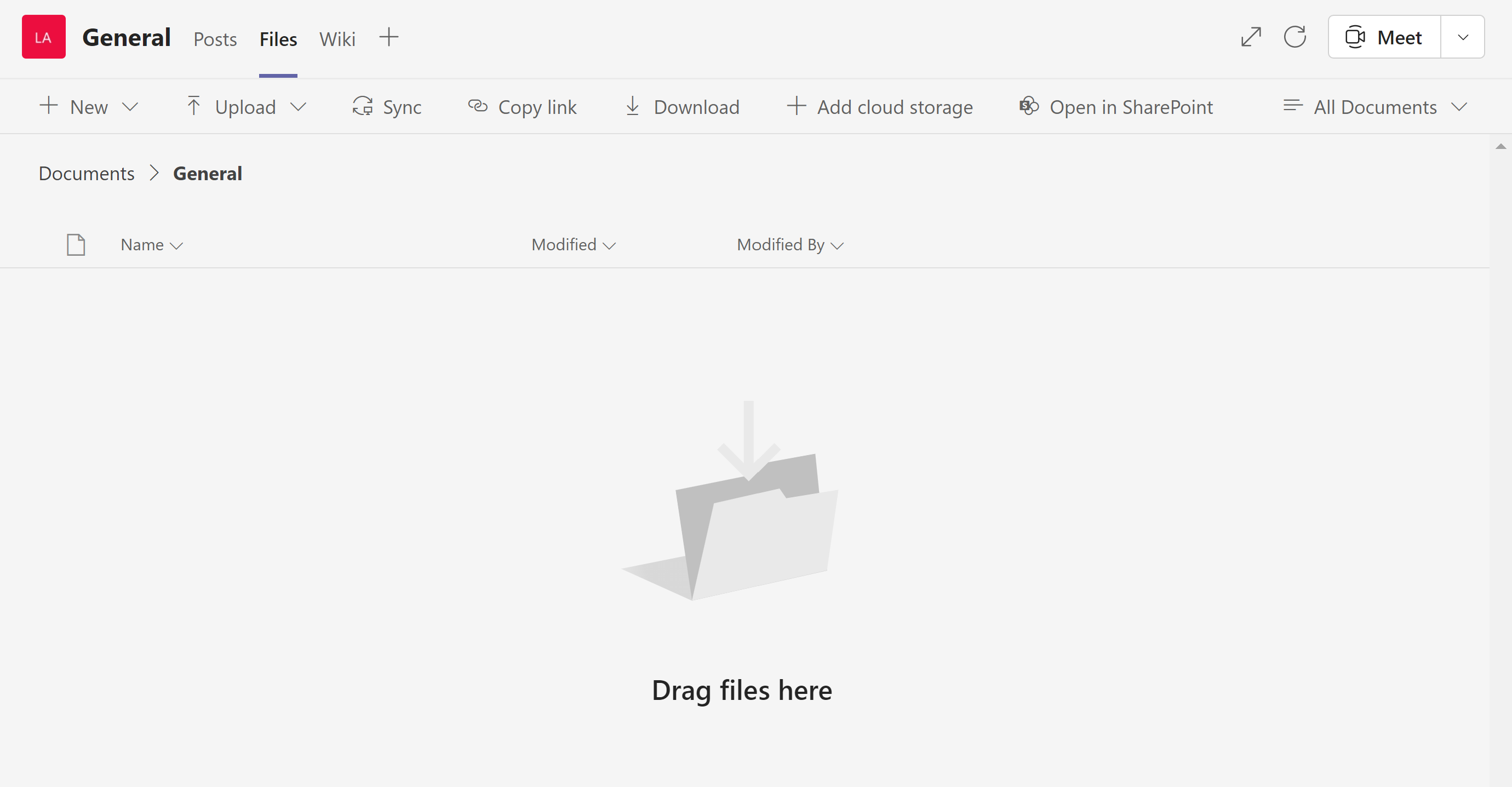 Teams - Document Library goes to 'Files'