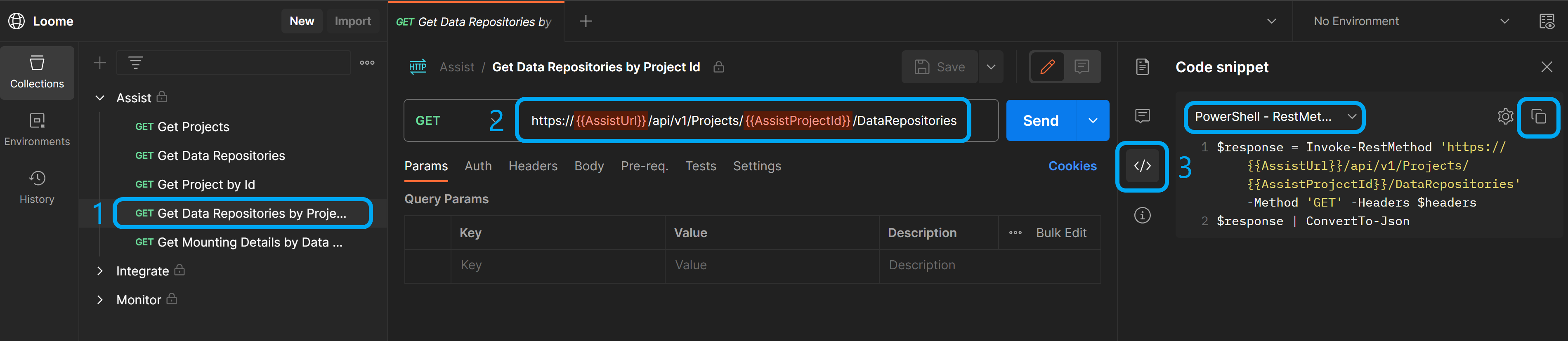 Get Data Repositories by Project Id endpoint