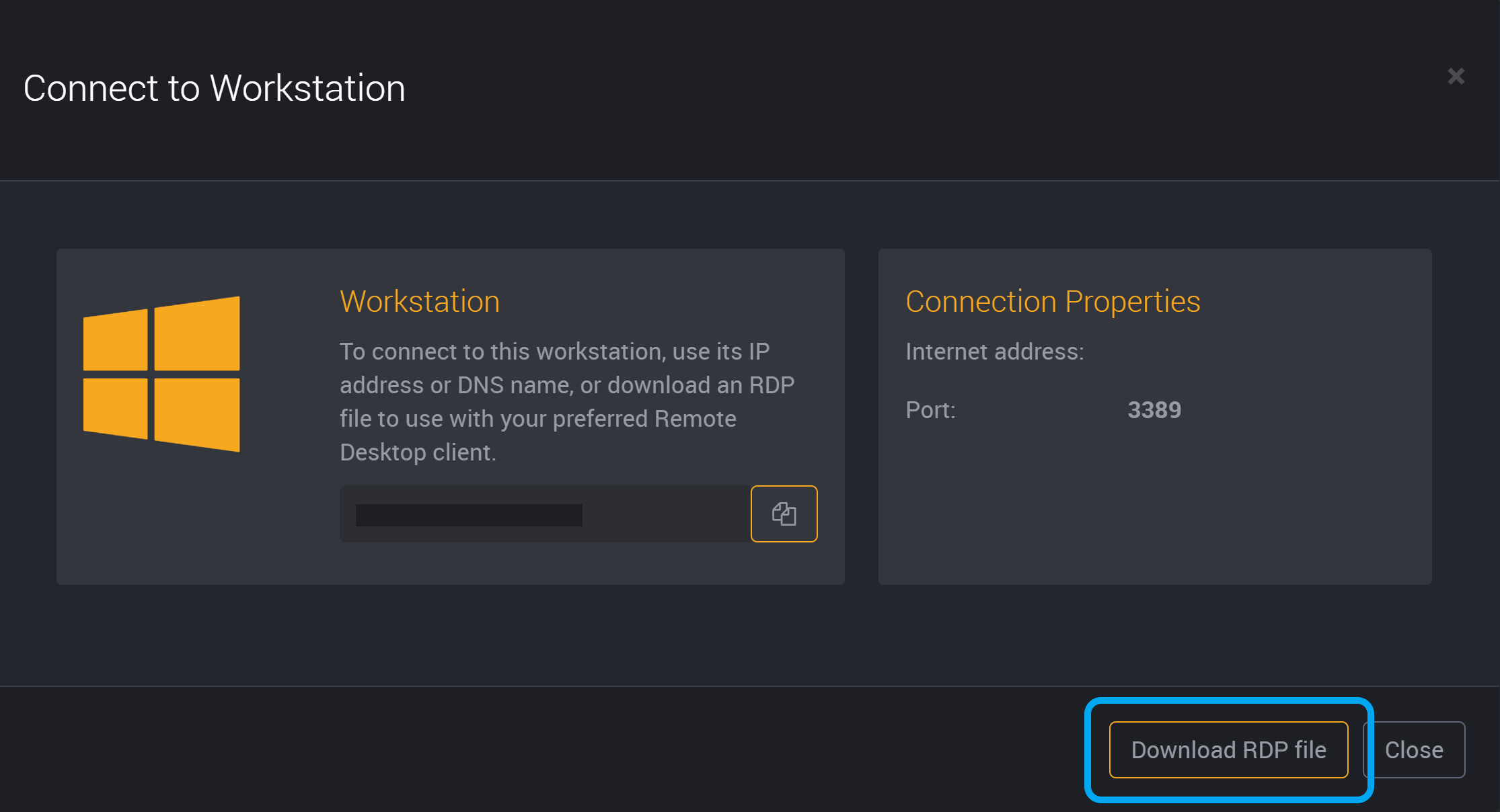 Download RDP for remote client desktop