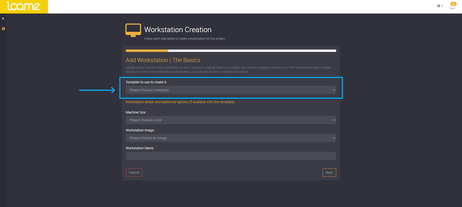 Workstation template