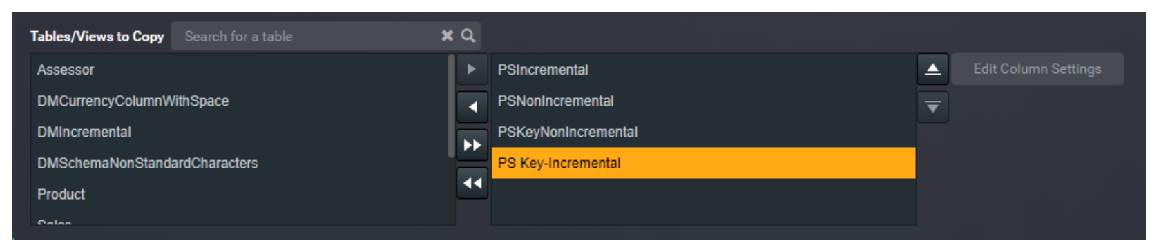 Advanced Column Settings