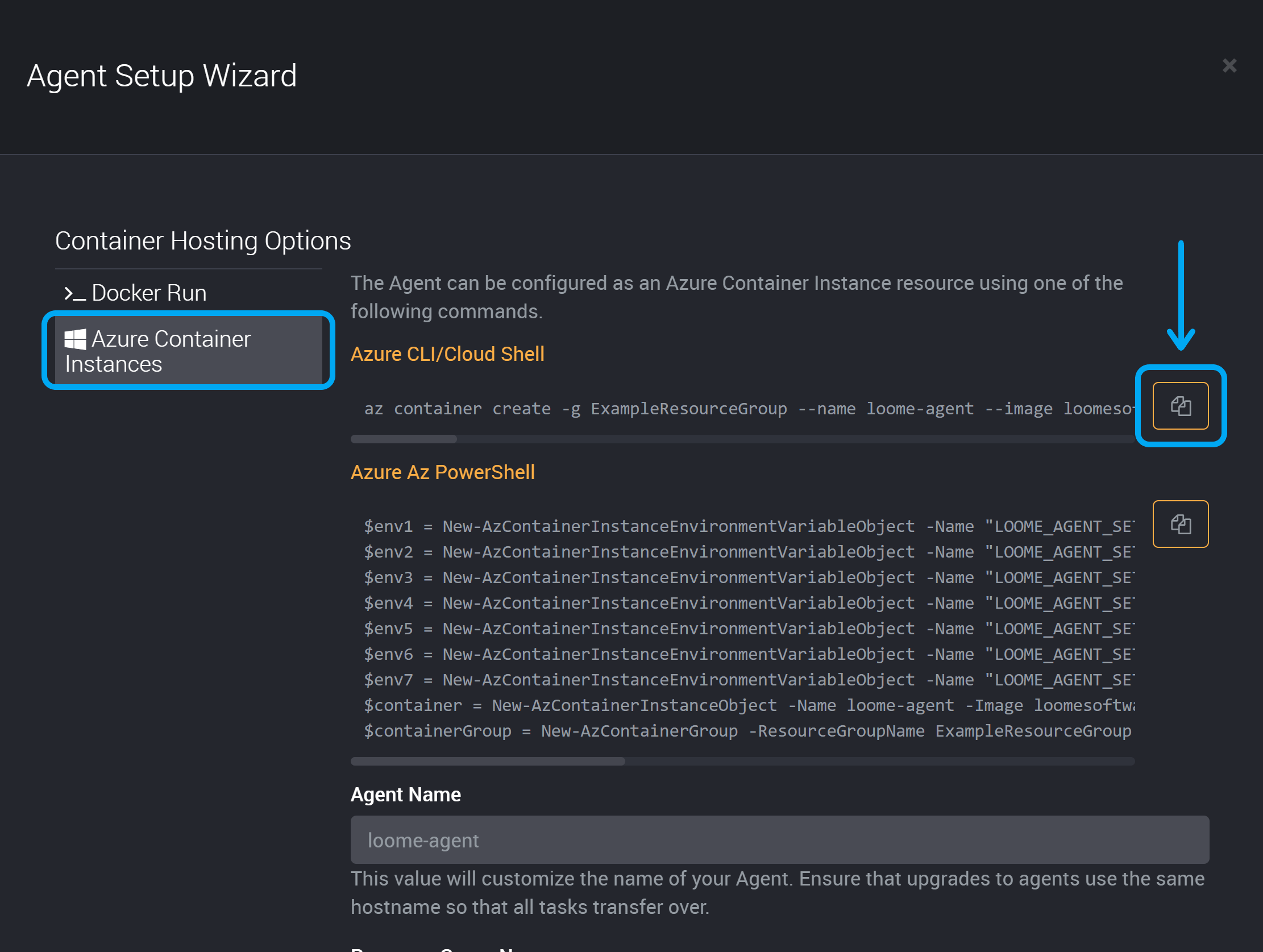 Copy Azure CLI/Cloud Shell
