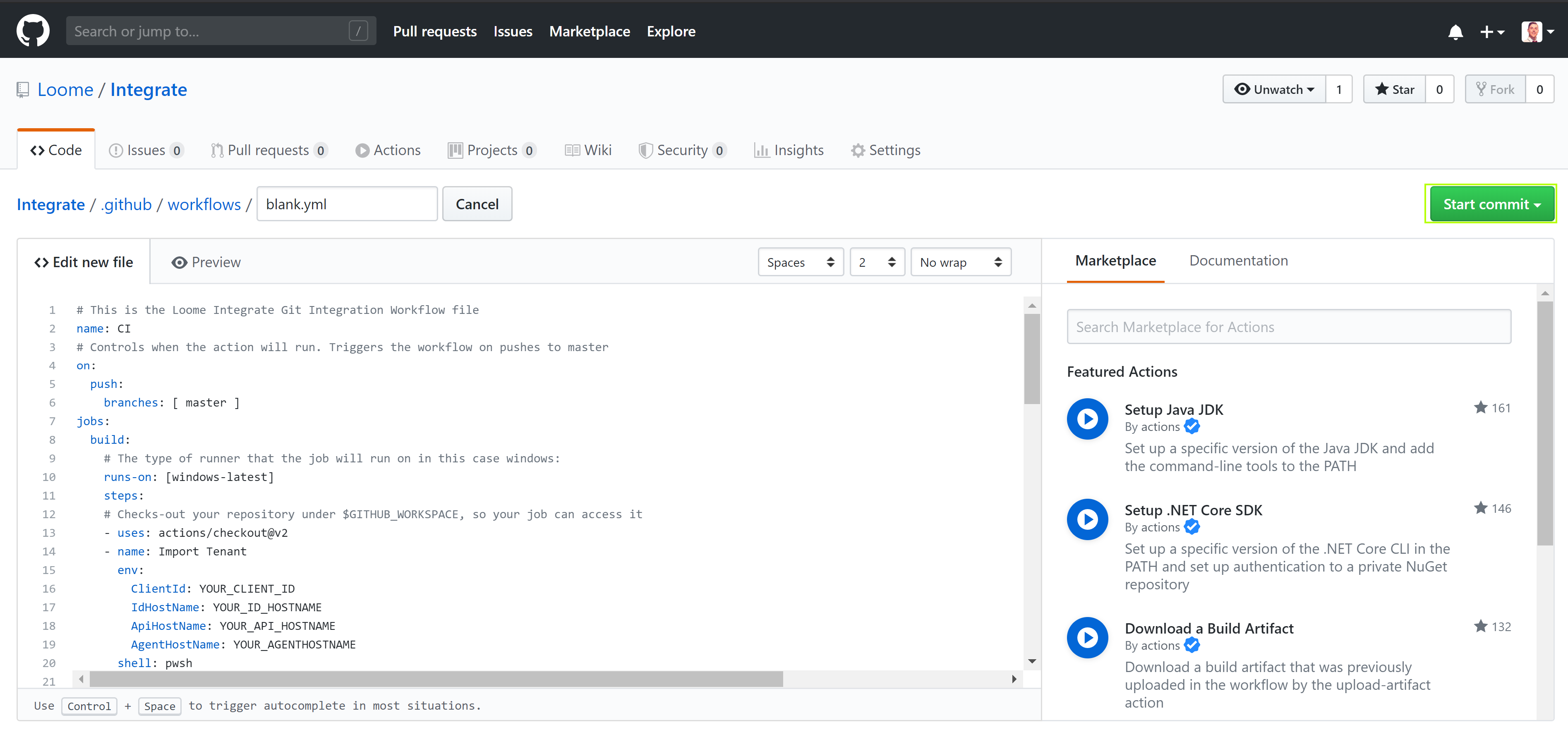 Select a Simple workflow