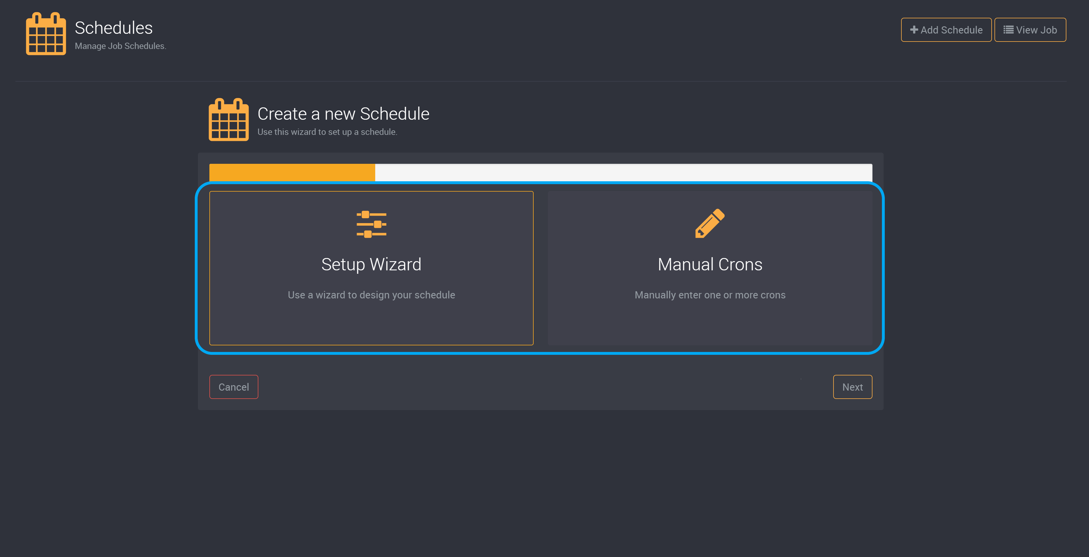 Schedule types