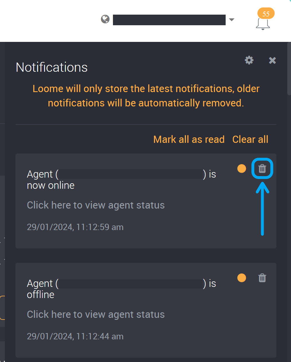 Remove individual notifications