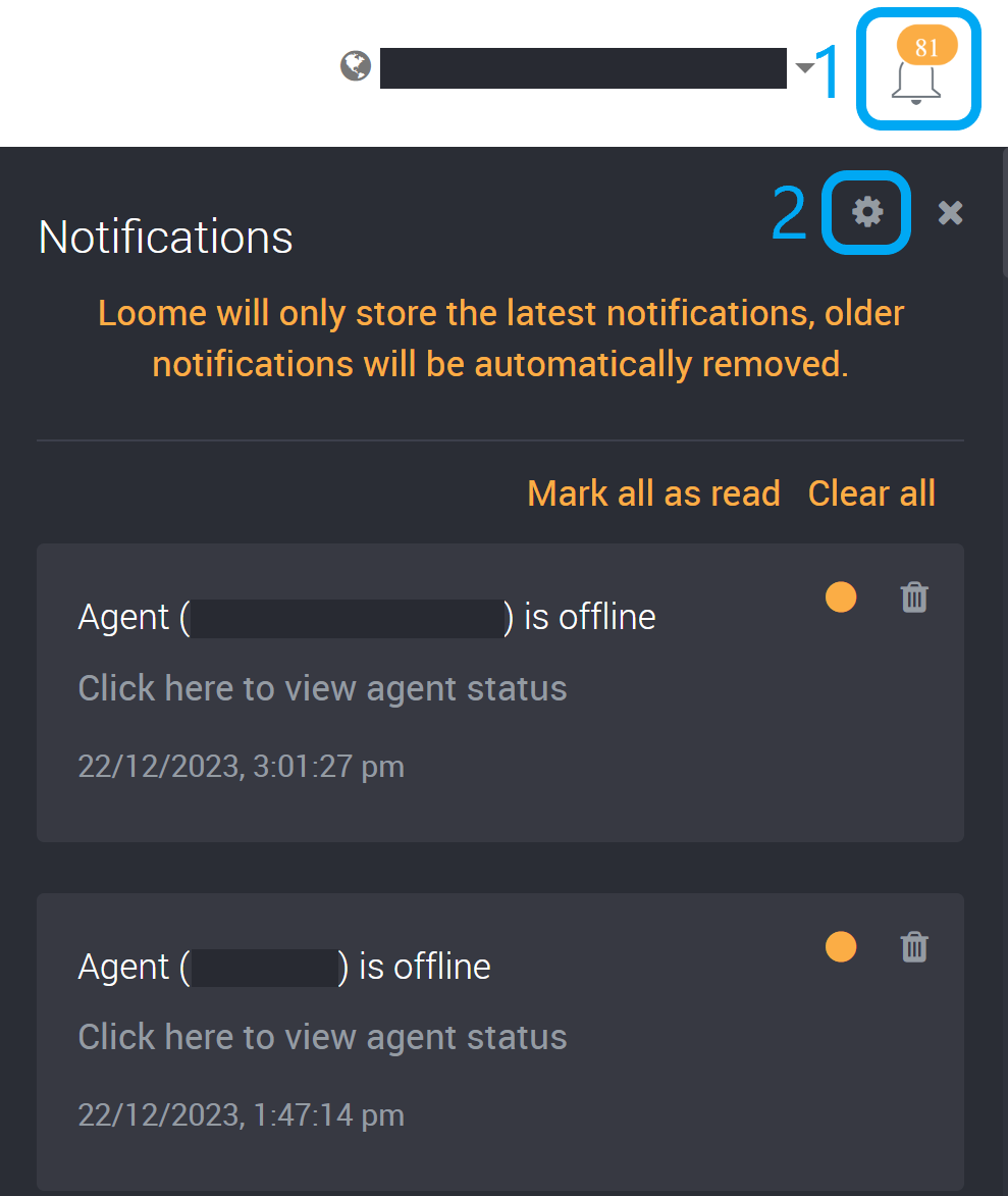 Notification settings