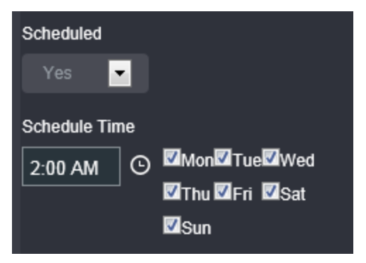 Schedule a data set