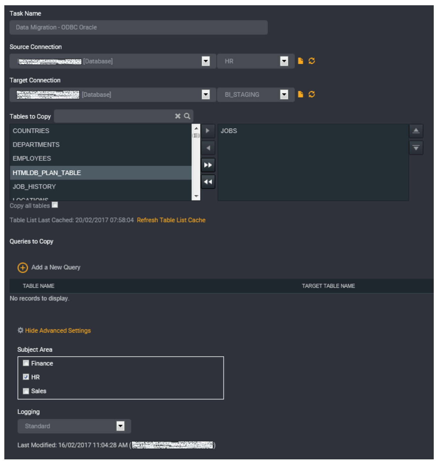 Using a Subject Area