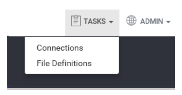 All Projects: Tasks menu drop down