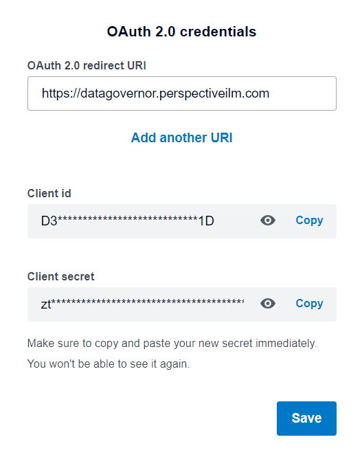 Xero Client ID and Secrets
