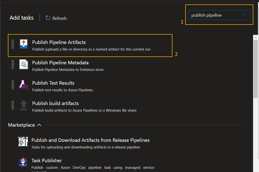 Add publish pipeline task