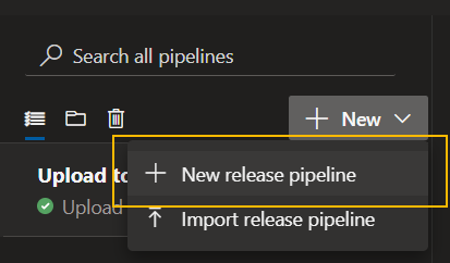 Create a New Release Pipeline