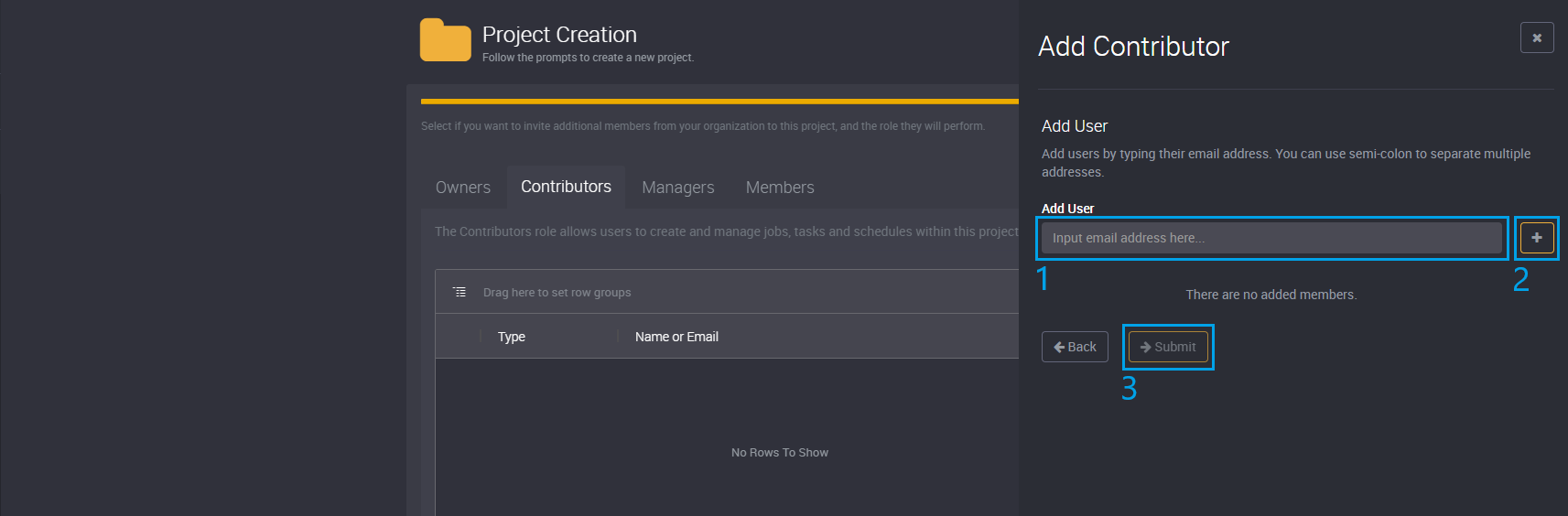 Add users to project roles