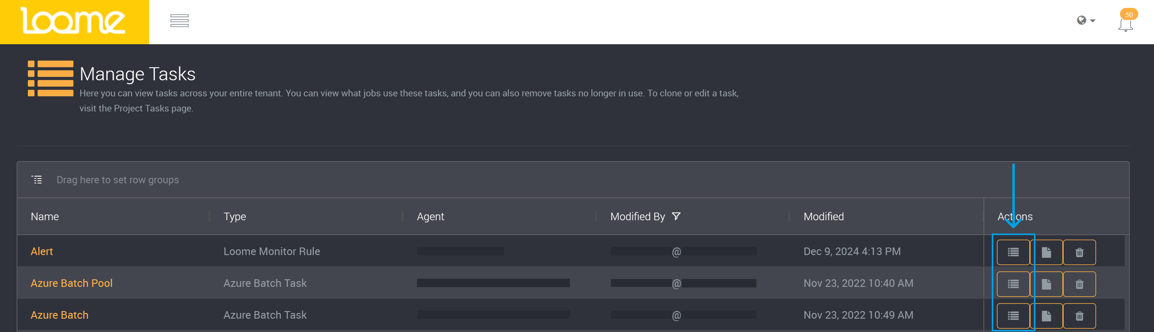 View project button