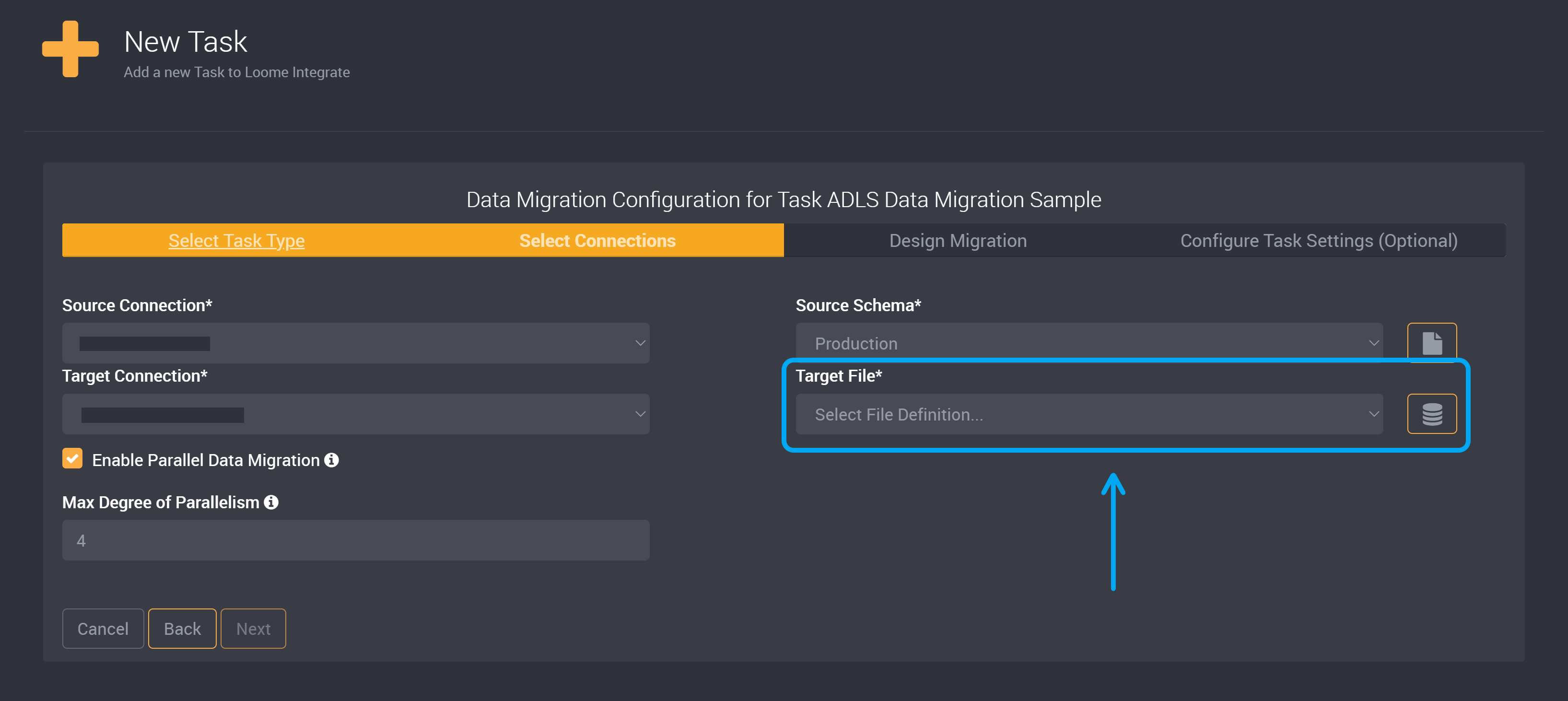 Target file definition