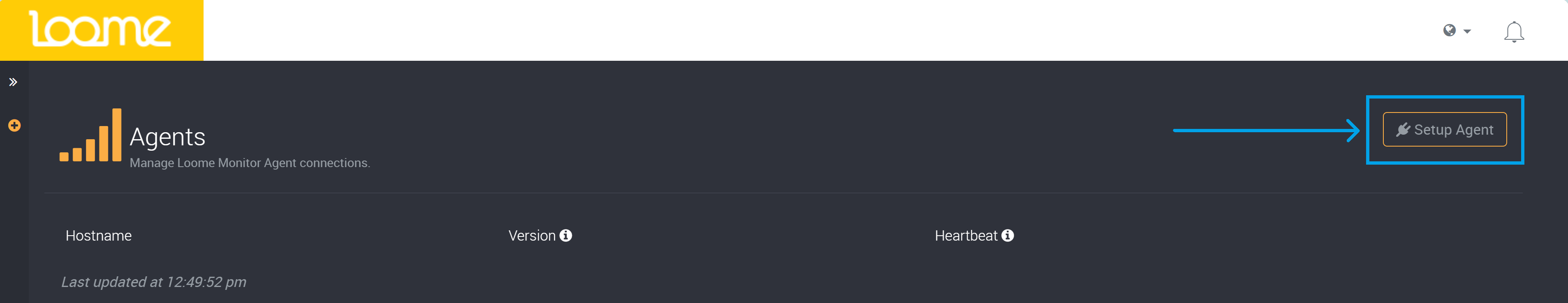 Setup Agent Button