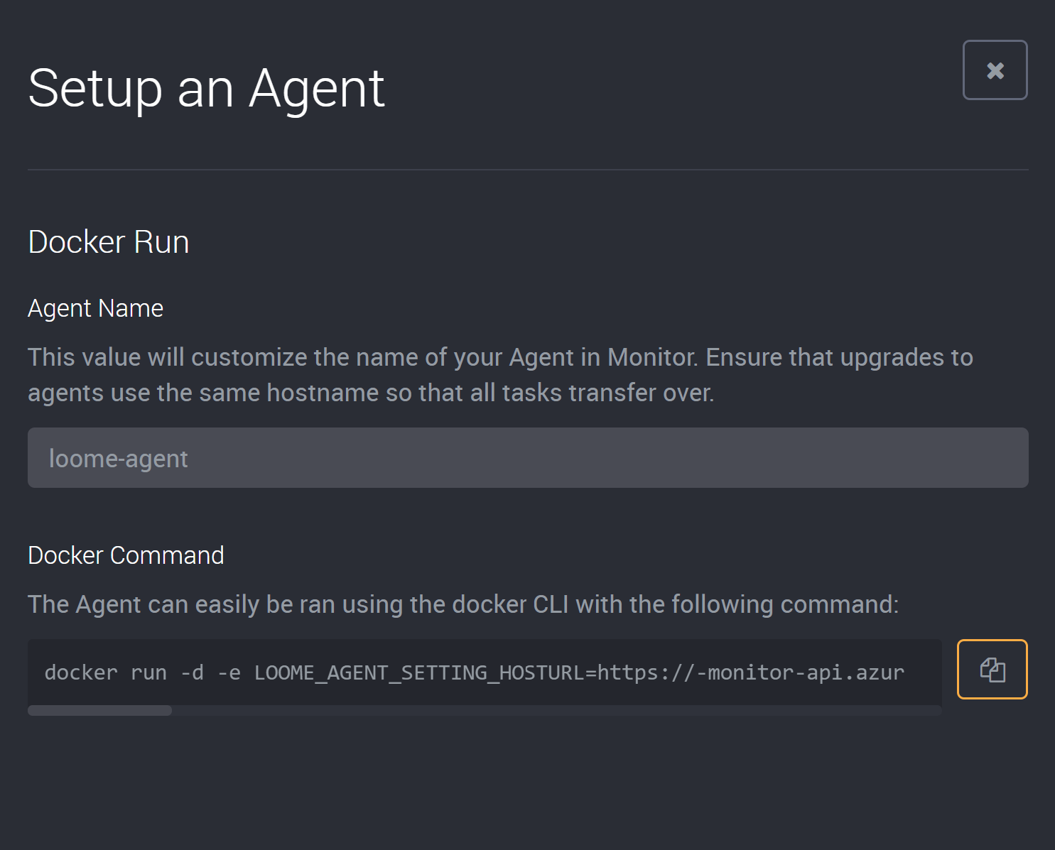 Installing the Agent as a Container