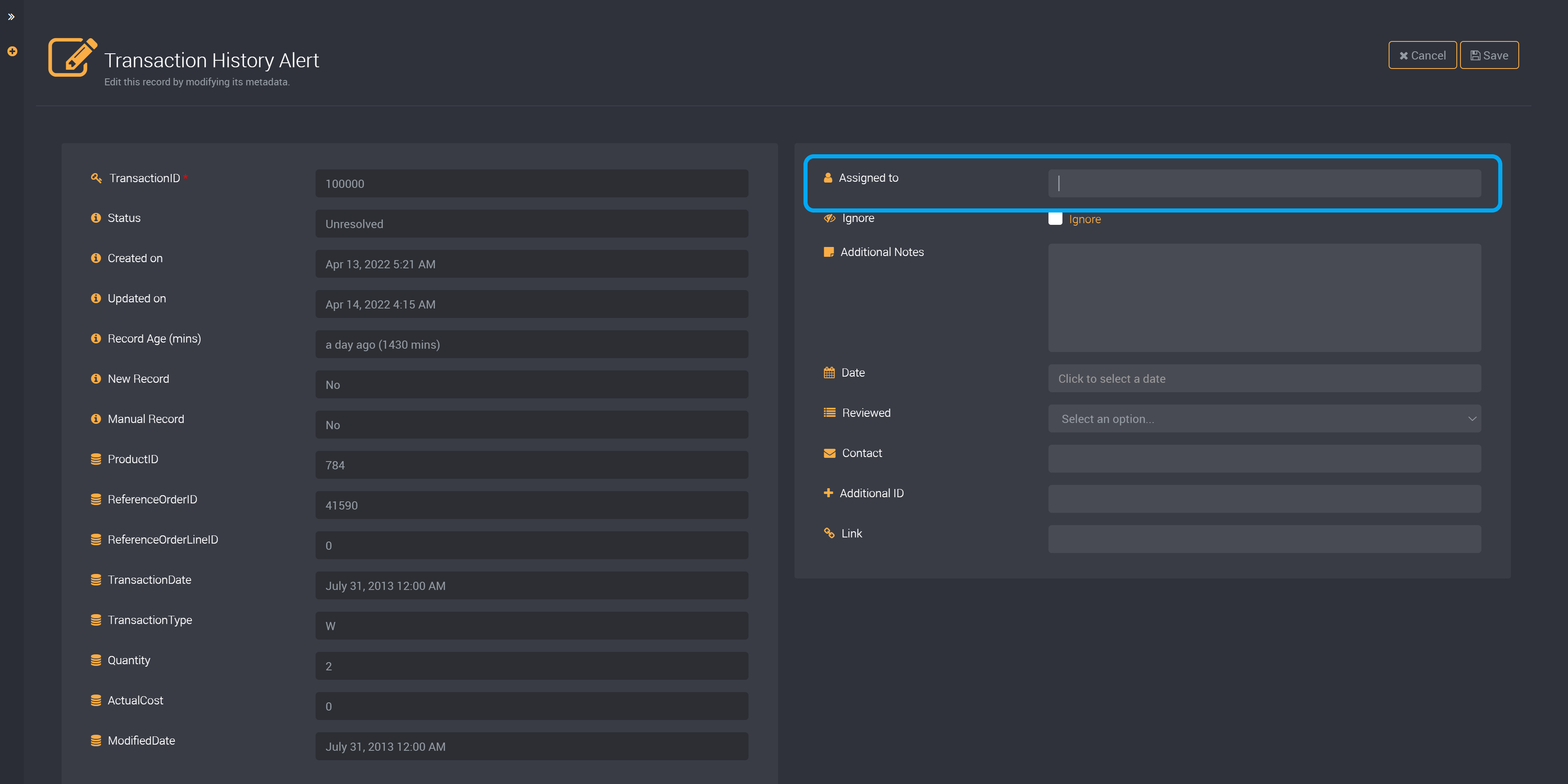 Select an assignee