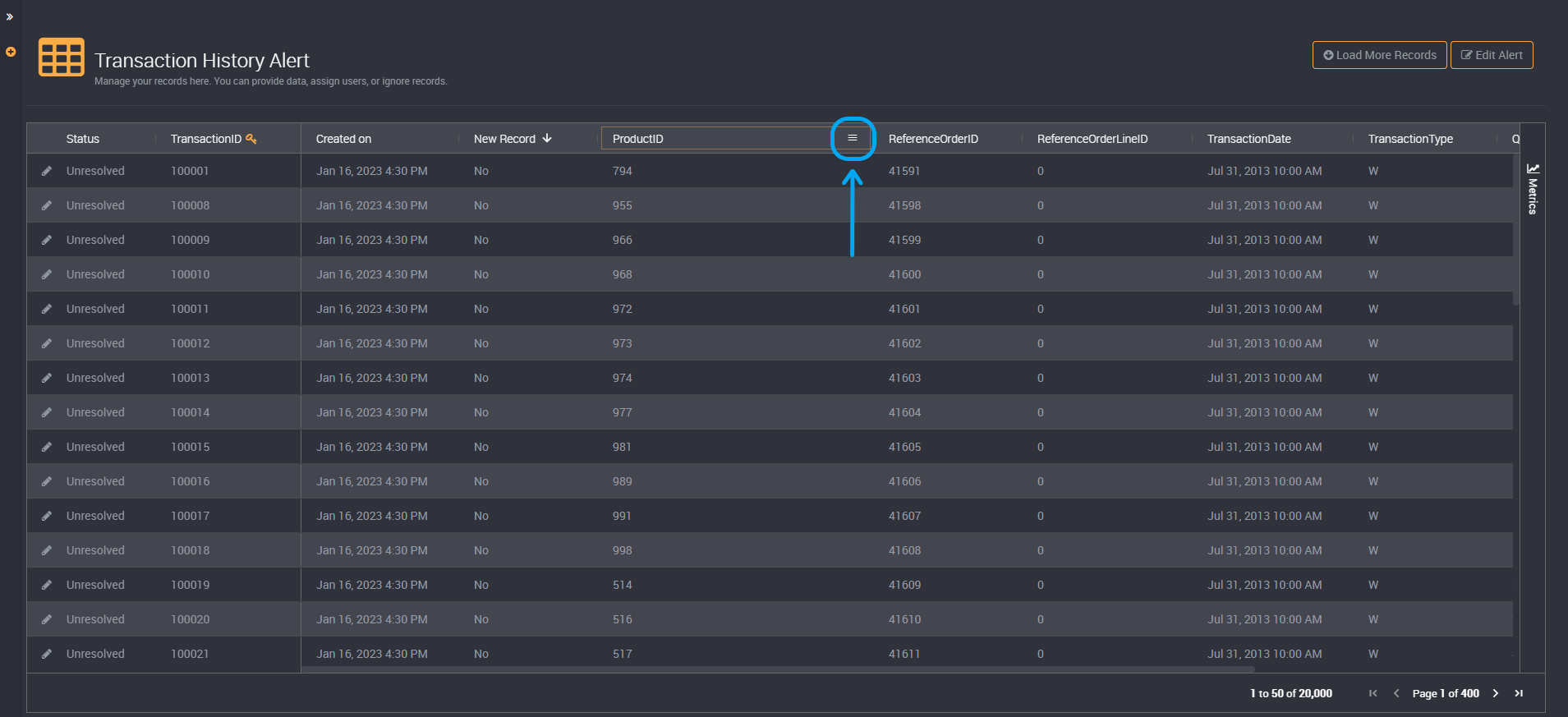 Auto size columns slicer