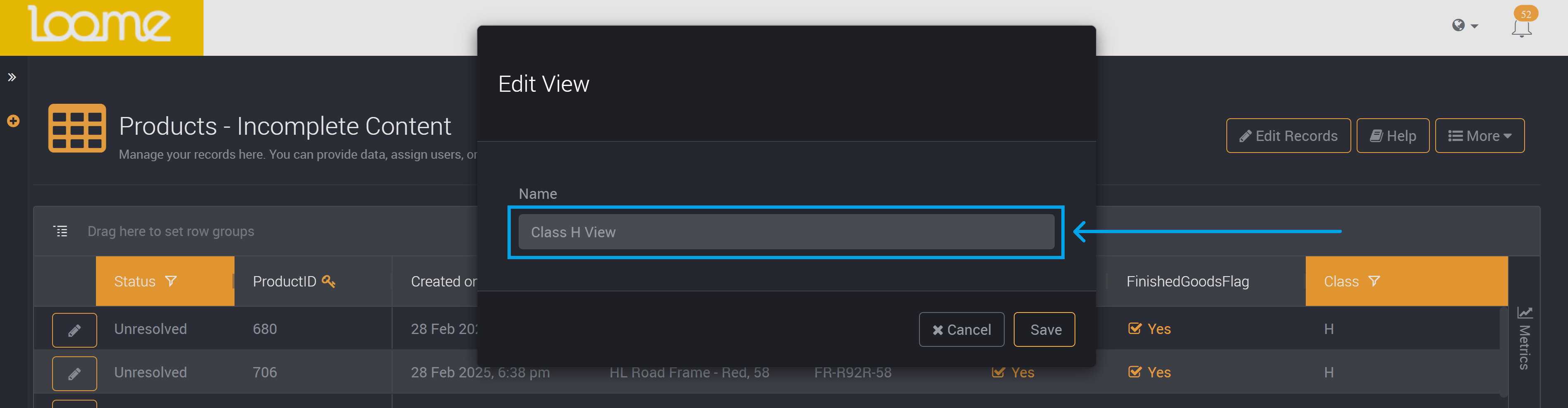 Edit name and audience