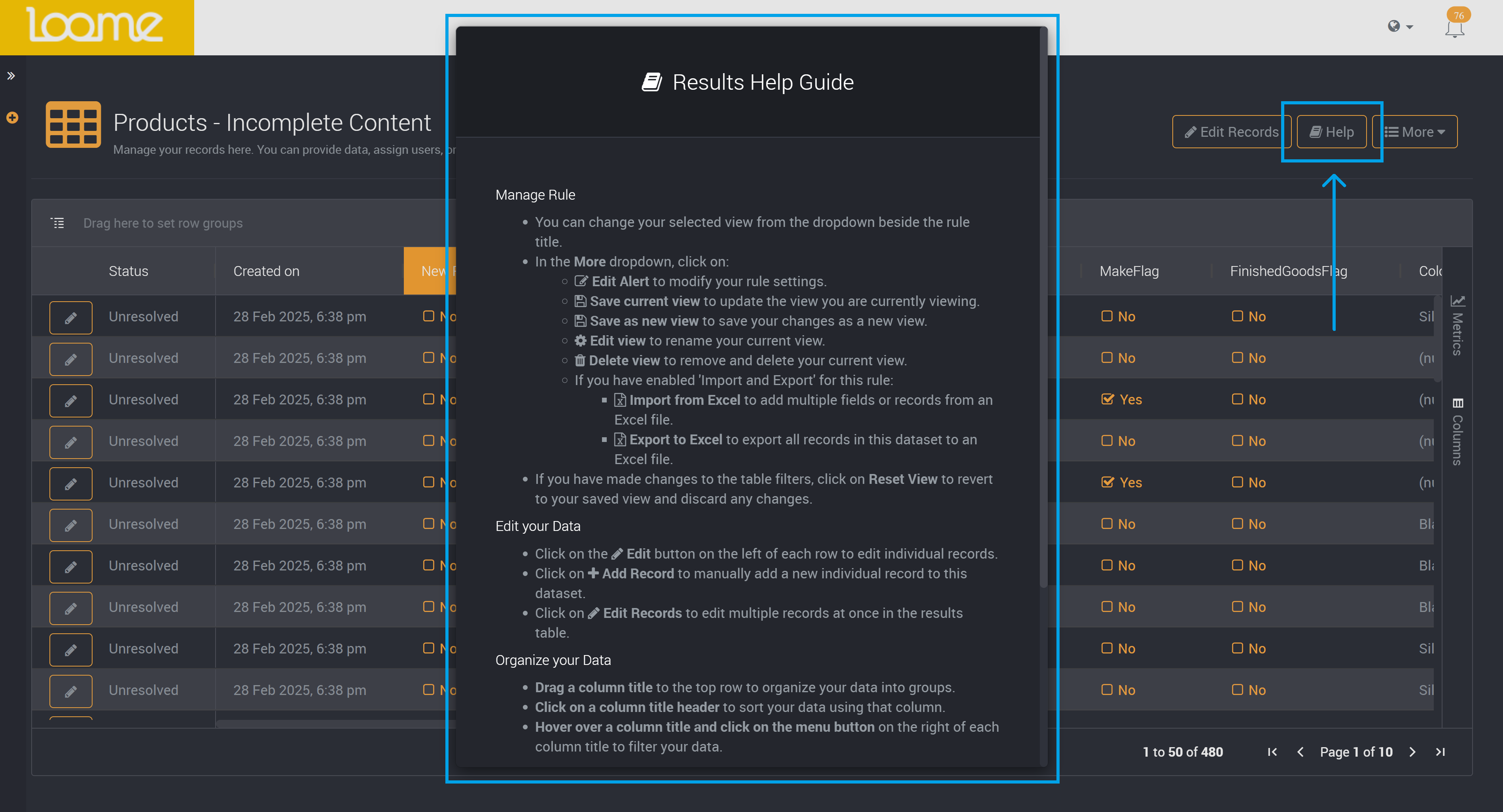 Editing help guide