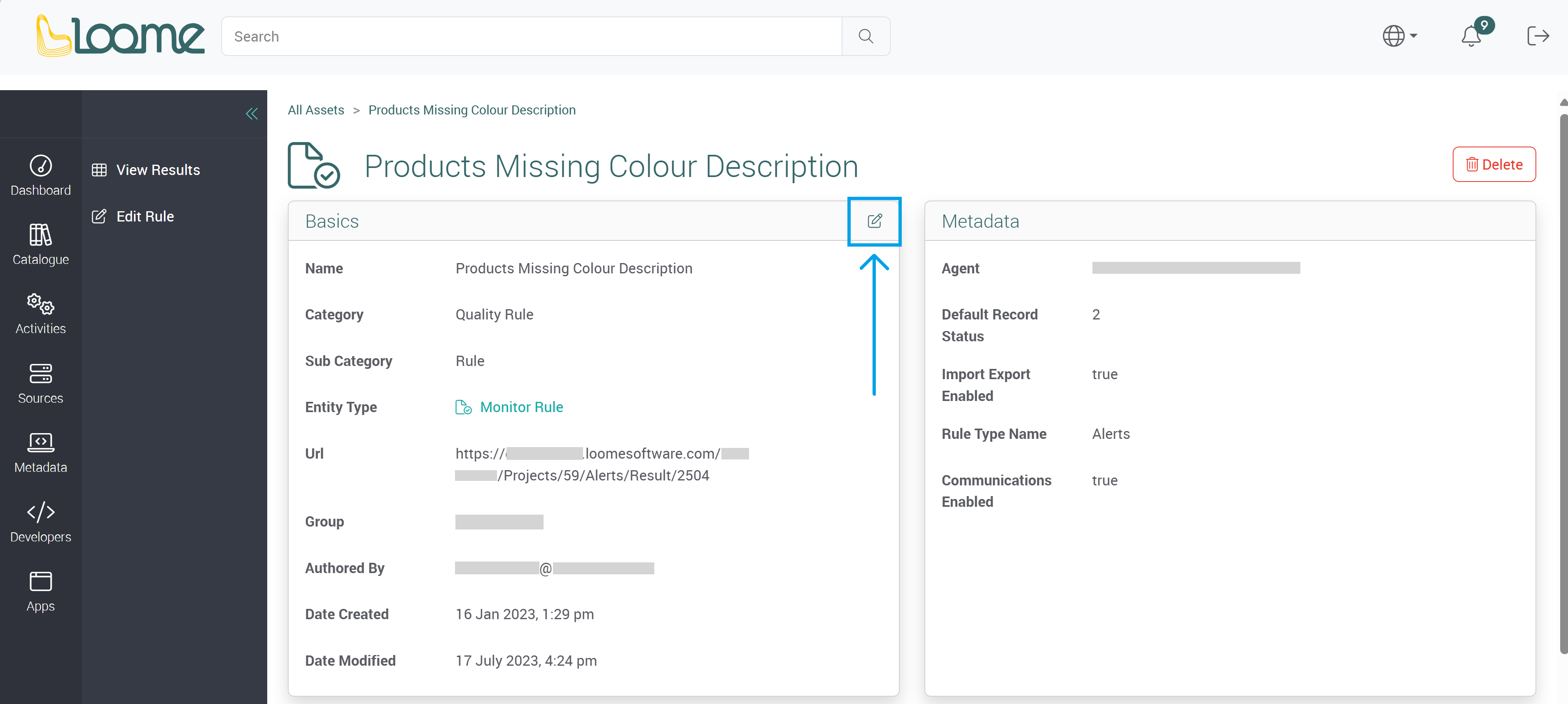 Manage asset Information