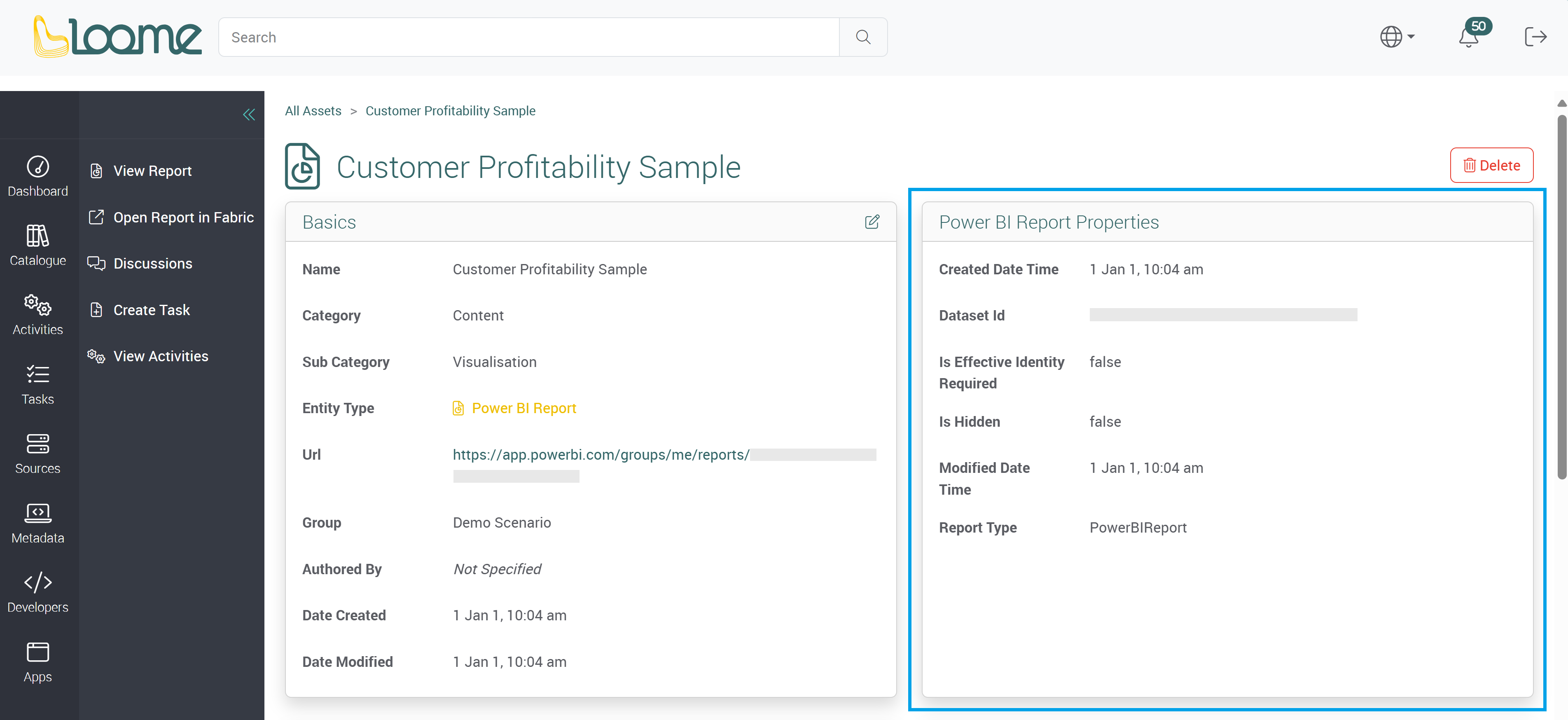 Manage asset Information