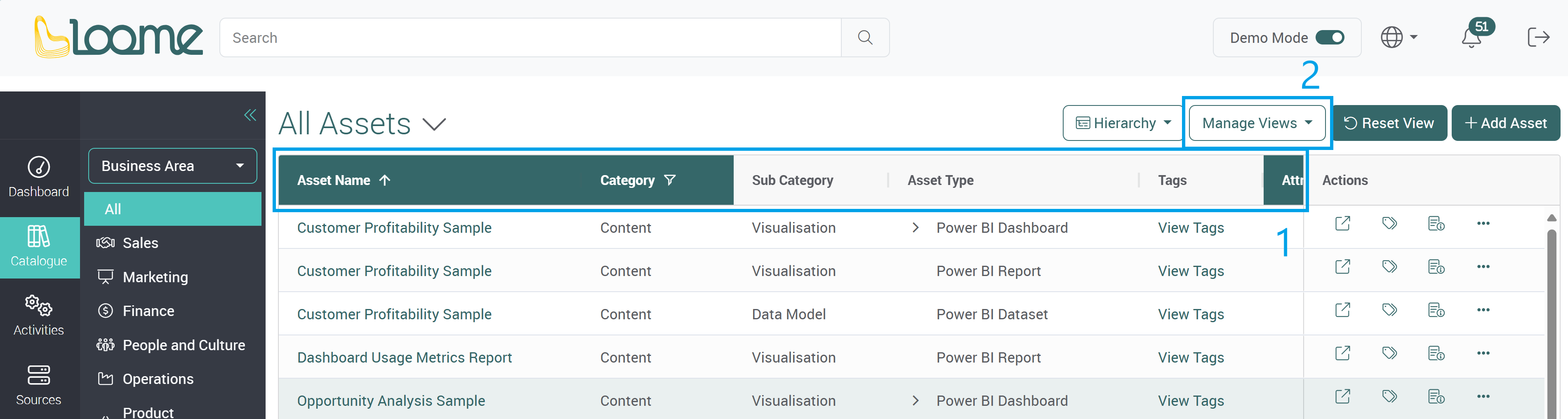 Apply filter and then click manage views