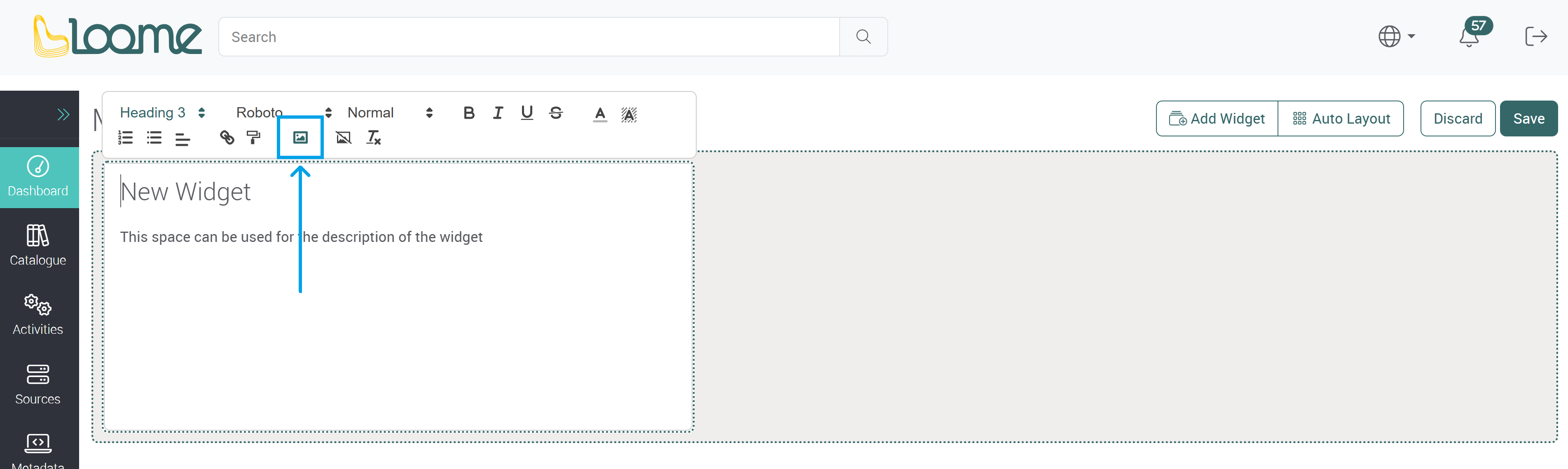 Add image to a widget