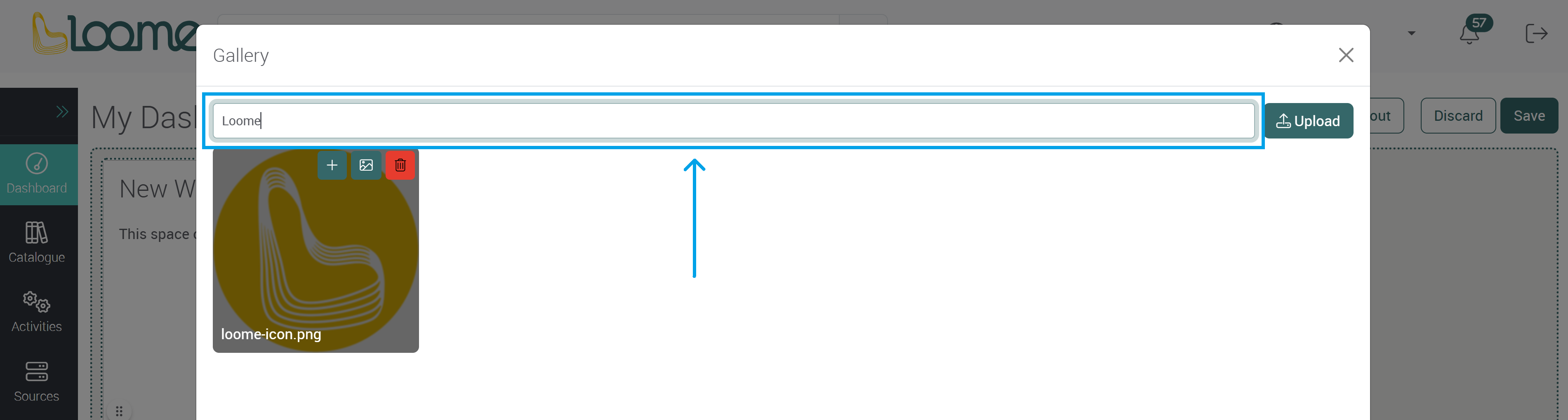 Search images filter bar