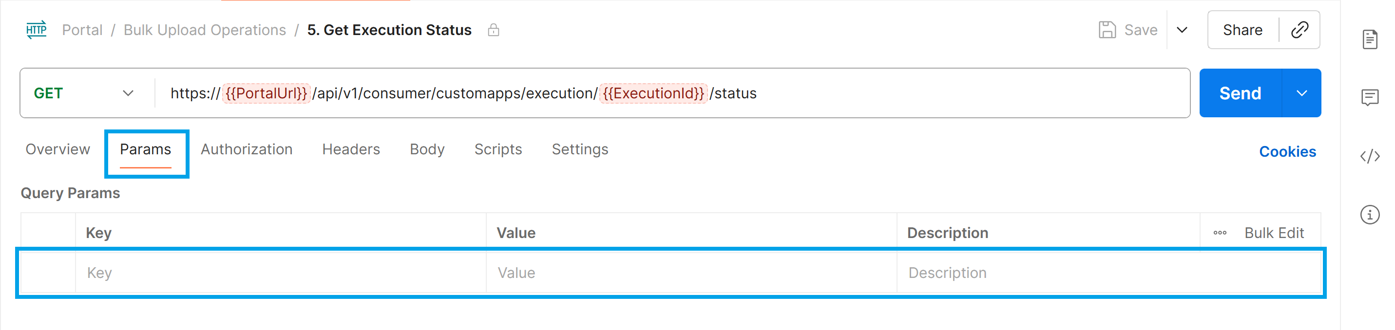 Get execution status