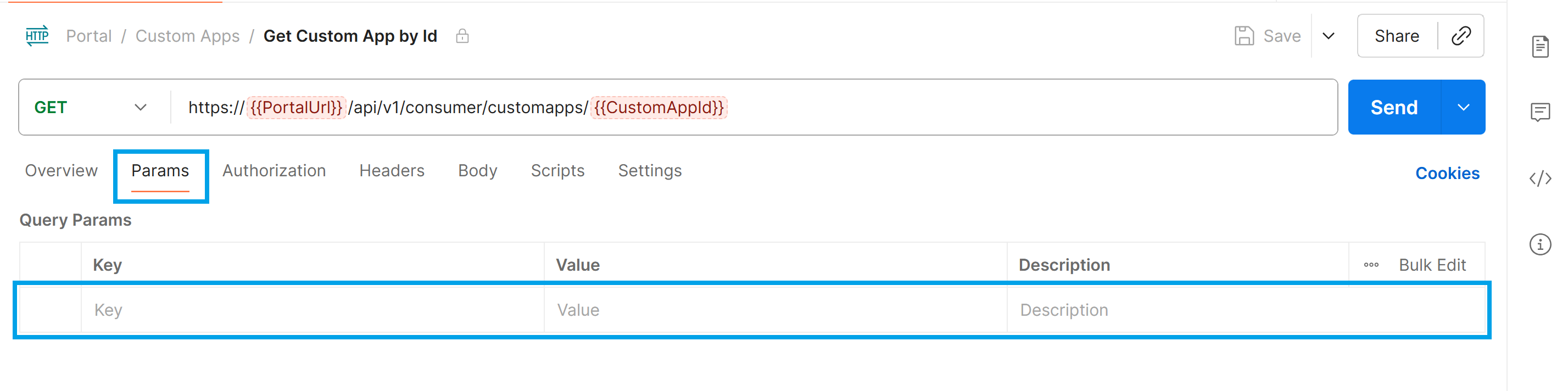 Get a custom app by Id