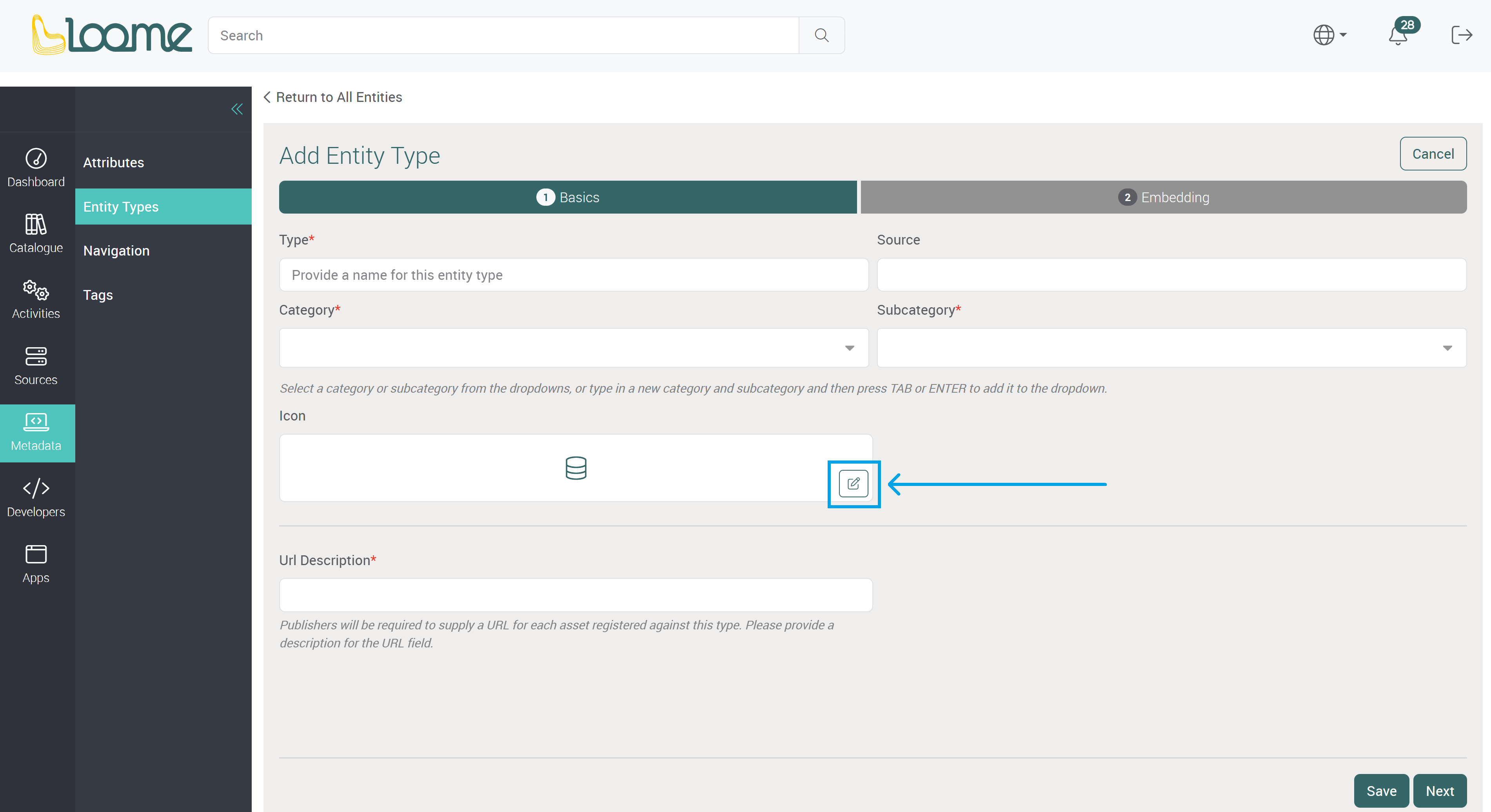 Add a new entity type