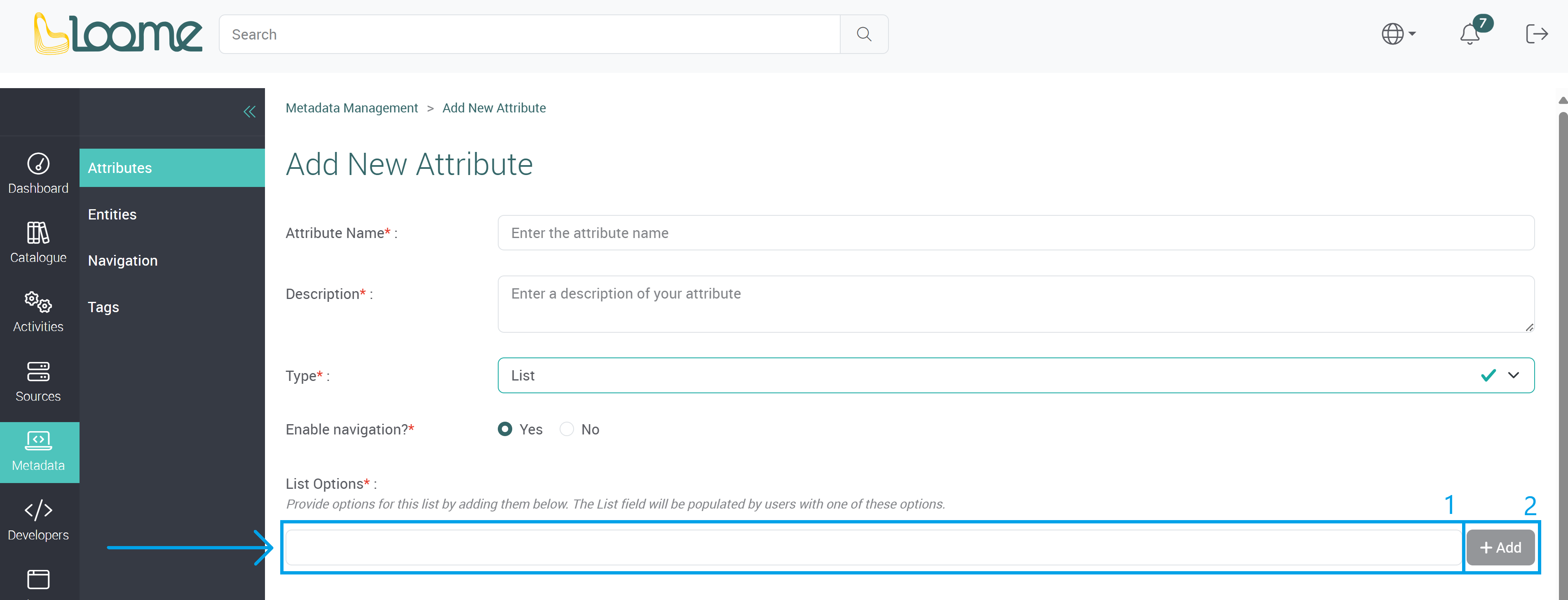 Add navigation metadata