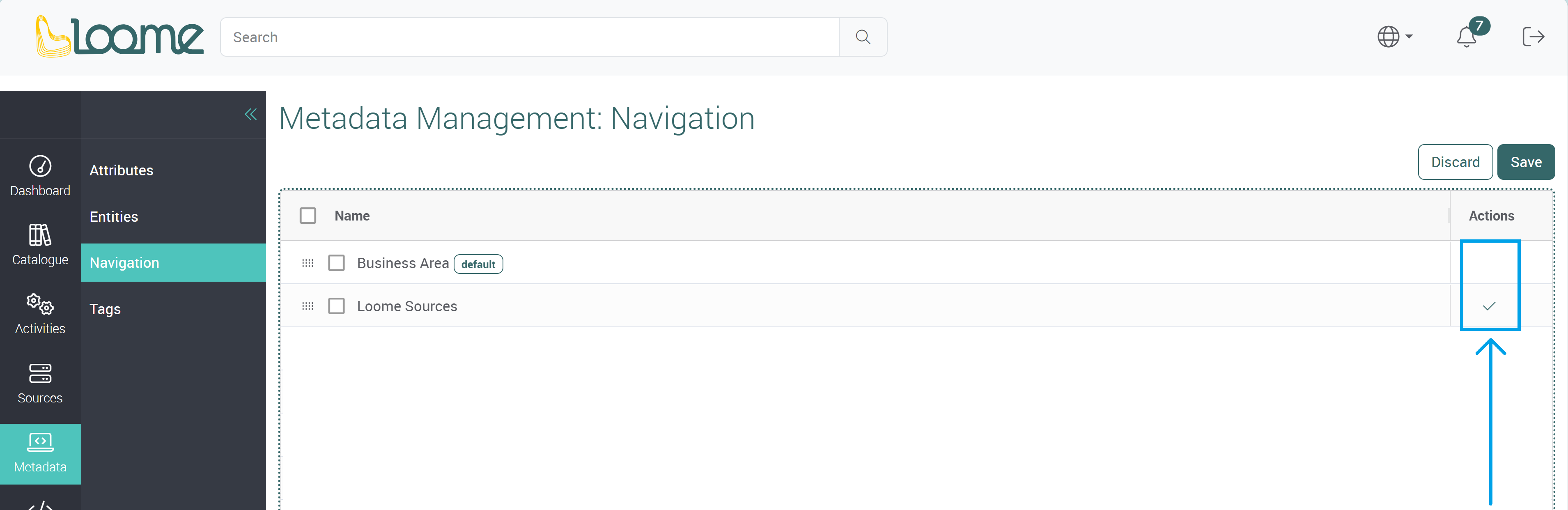 Set default navigation