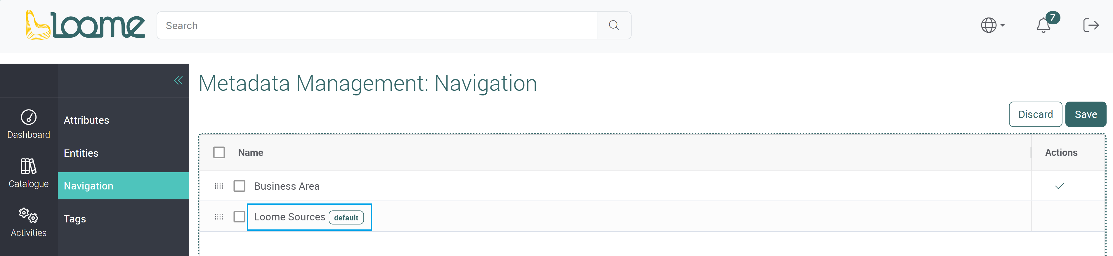 Set default navigation