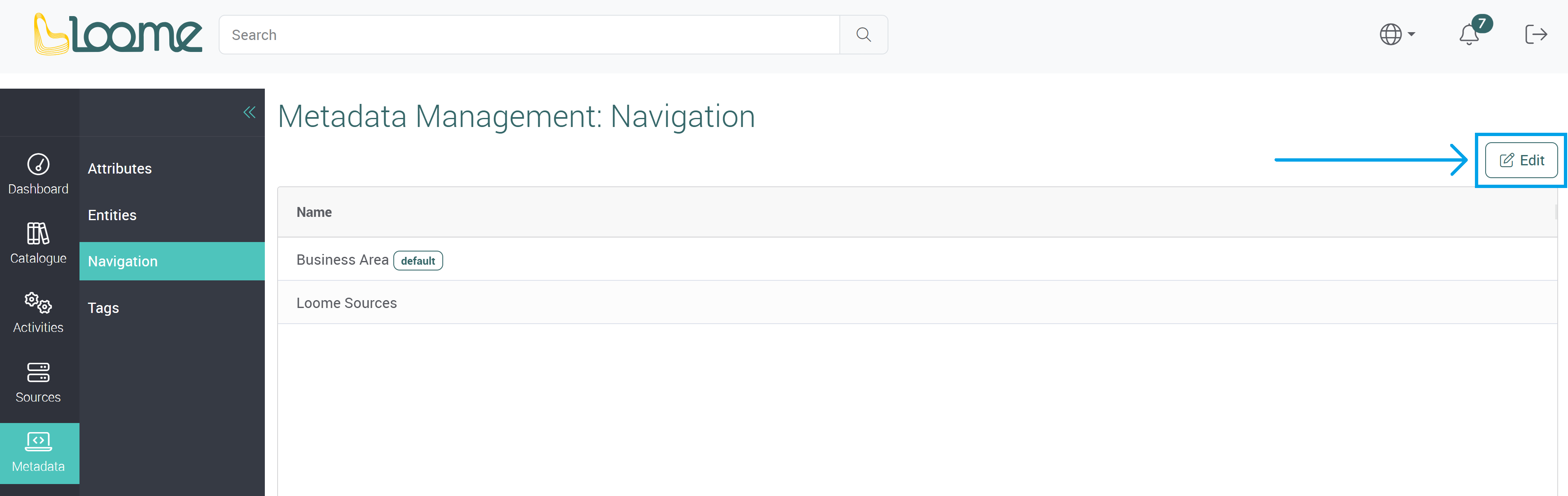Edit navigation