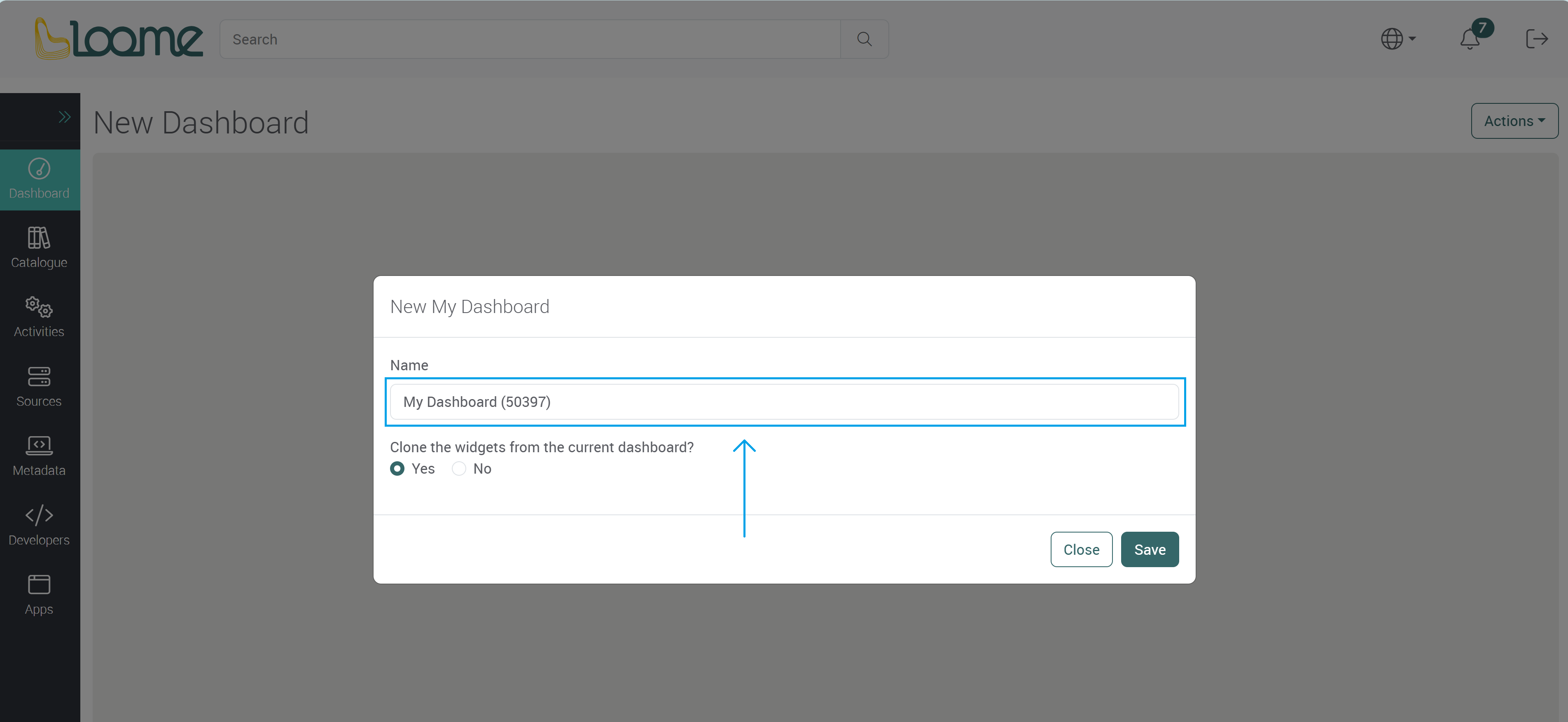 Add a new dashboard