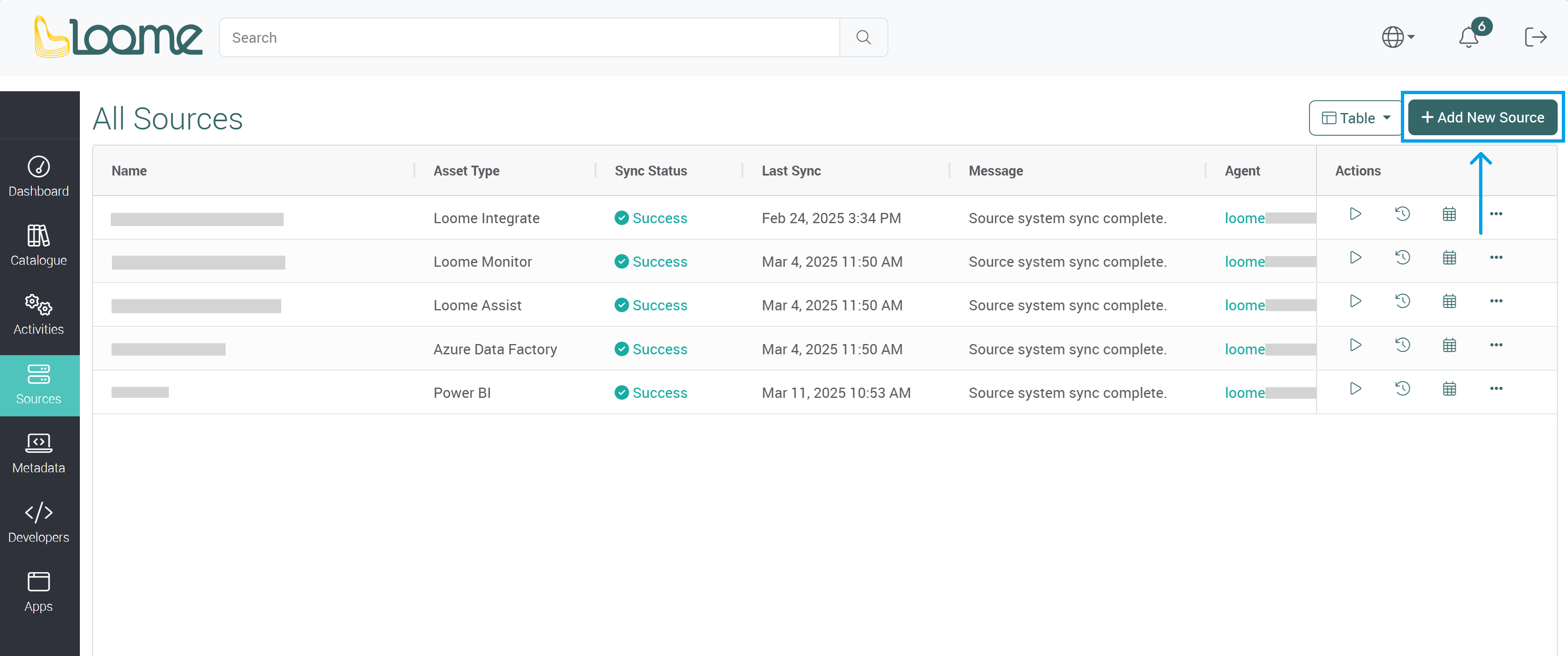 add new source button