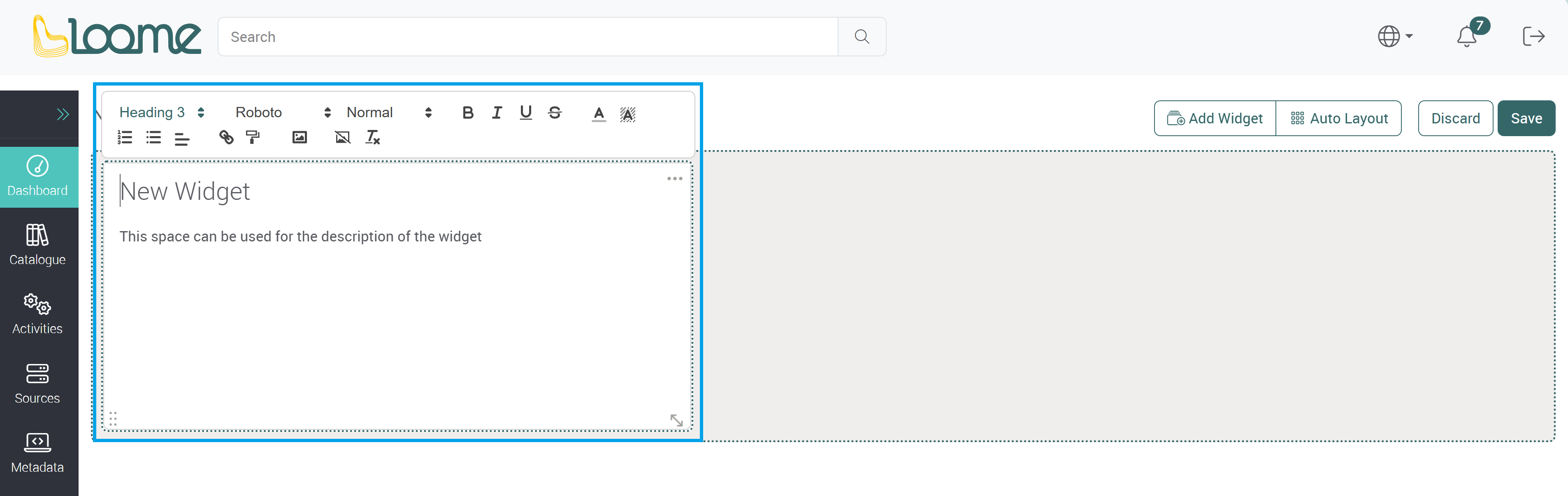 Text widget