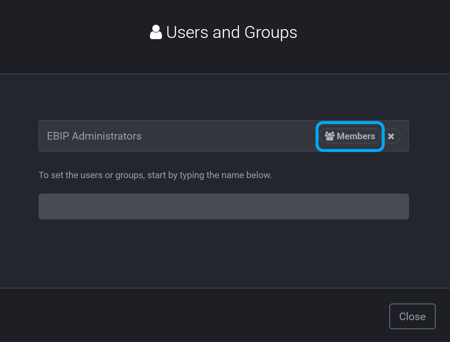 Expand to see members within group