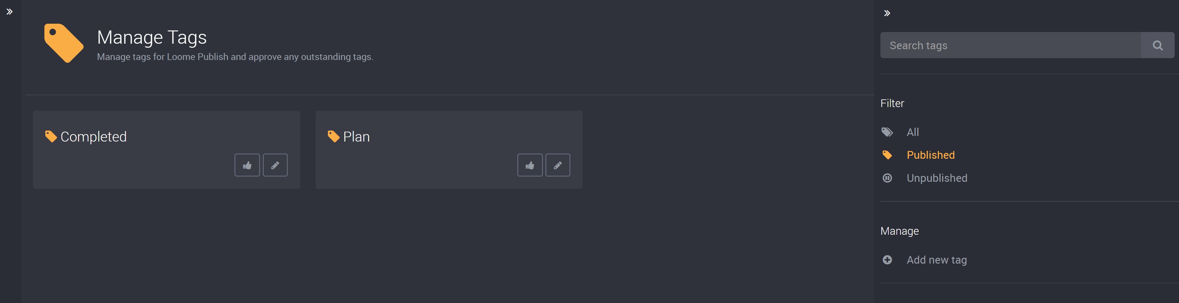 Published Tags