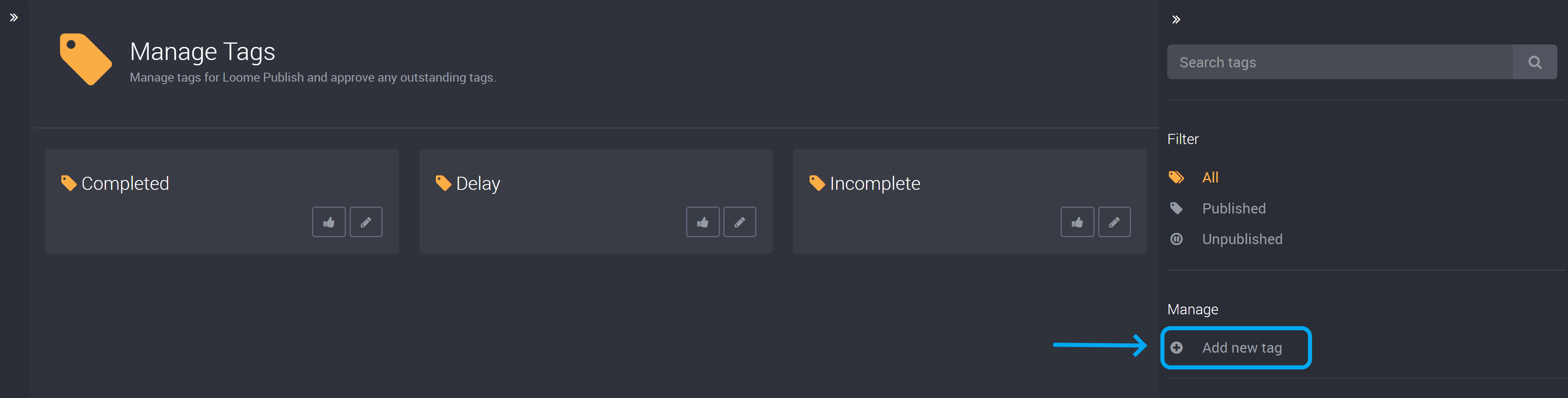 Create a tag