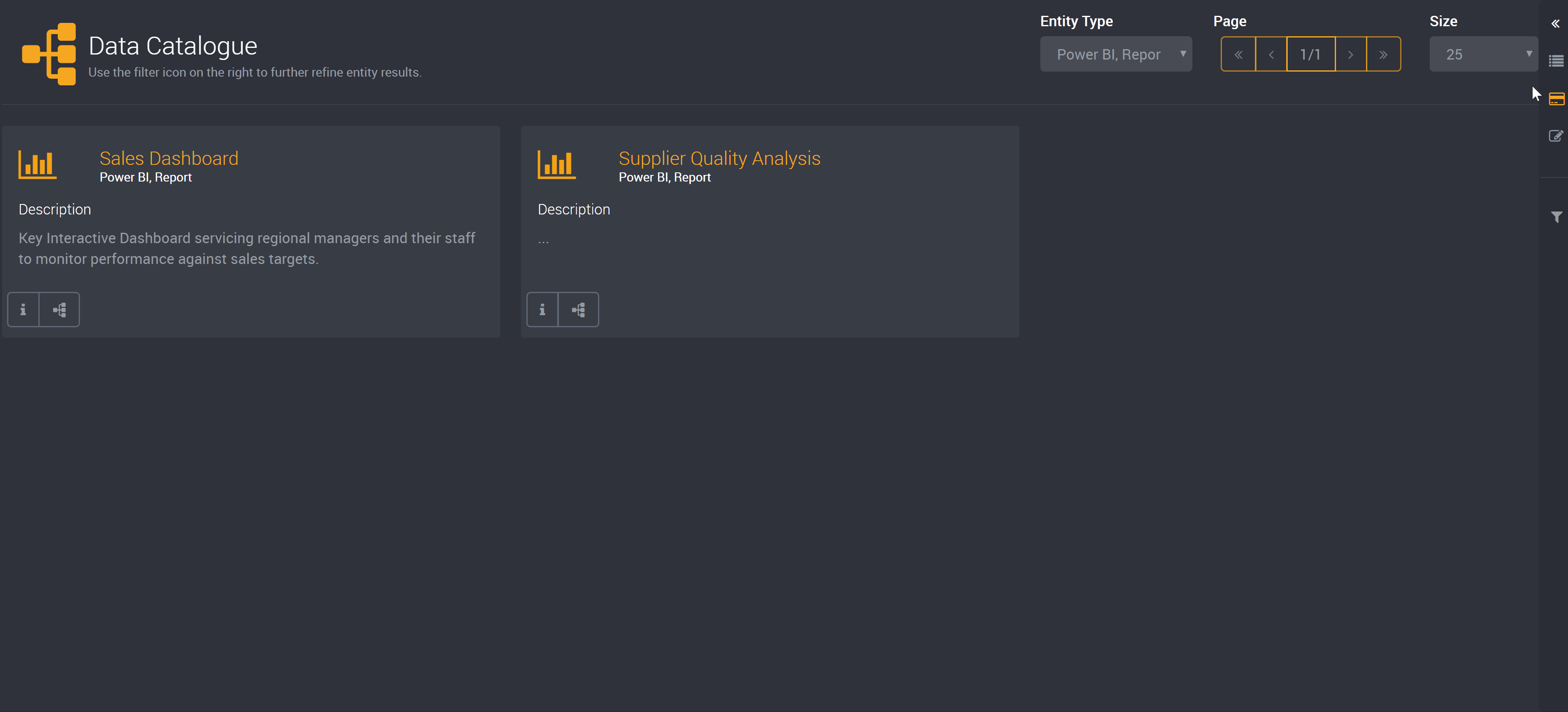 Overview of the Data Catalogue